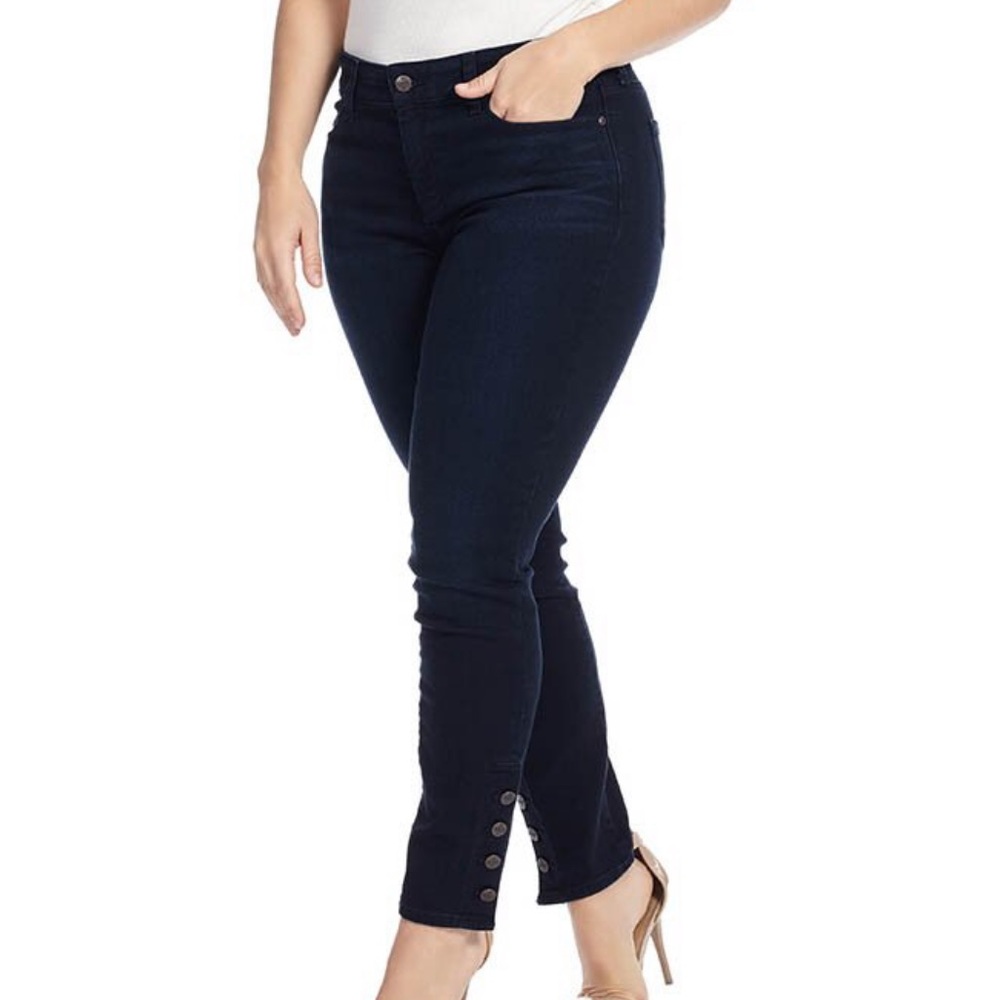 NYDJ Dark Rinse Ami Jegging Button Cuffs 16w